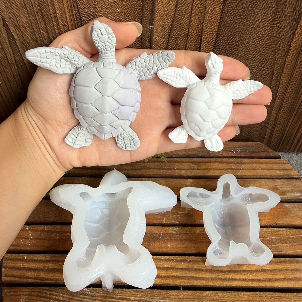 Marine Aquarium Epoxy - 2Pcs 바다거북 실리콘 몰드, DIY 비누