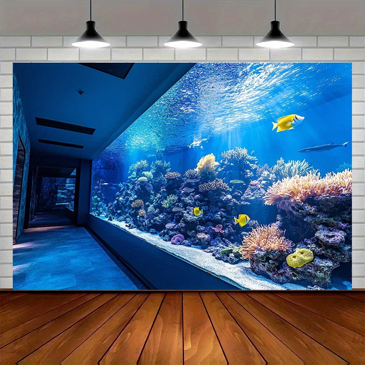 Reef Aquarium - 활기 넘치는 수중 아쿠아리움 태피스트리, 다채로운