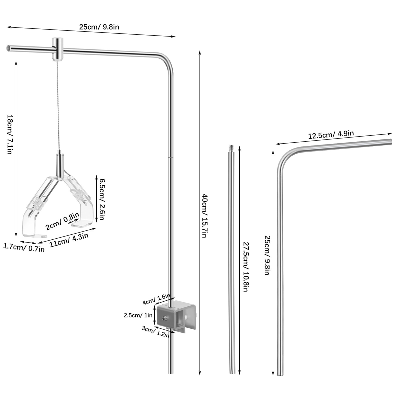 2Pcs 수족관 램프 홀더는 라이트 행거 브래킷을 지원 - Aquarium Marine Lights 리뷰 및 가격