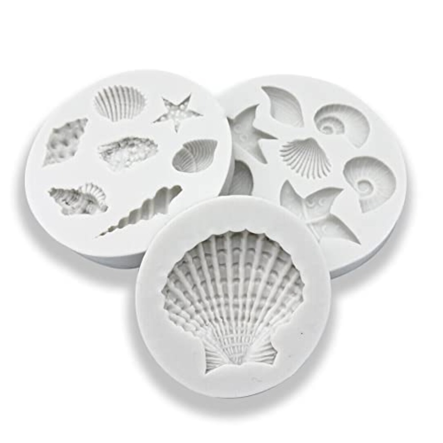 3개 해양 테마 케이크 퐁당 실리콘 몰드 조개 소라 불 - Marine Coral 리뷰 및 가격