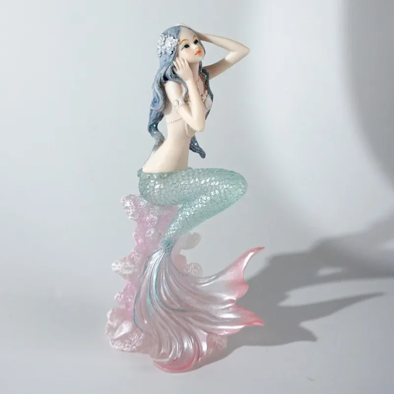 절묘한 수지 인어 산호 바다 파도 입상 공예 장식 홈  - Marine Coral 리뷰 및 가격