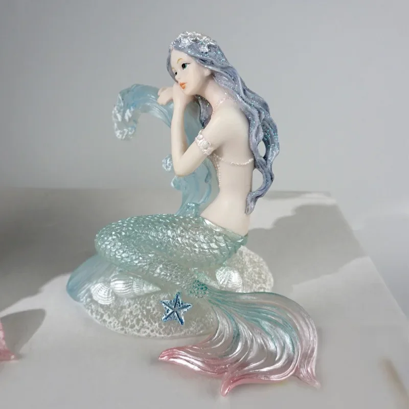 절묘한 수지 인어 산호 바다 파도 입상 공예 장식 홈  - Marine Coral 리뷰 및 가격