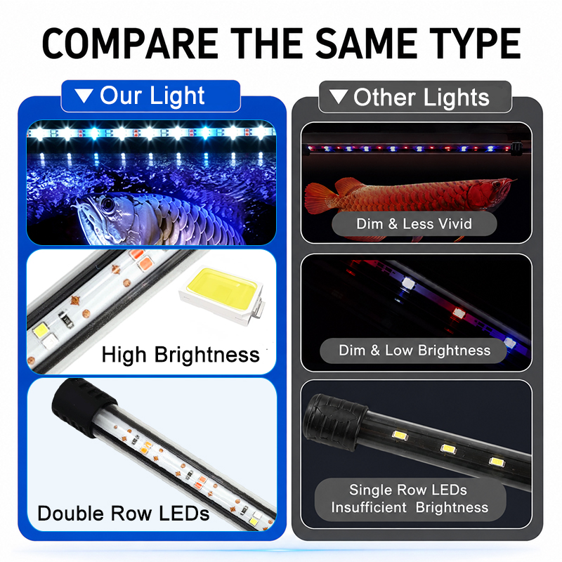 18-58cm USB 풀 스펙트럼 수족관 LED 스트립 - Aquarium Marine Lights 리뷰 및 가격