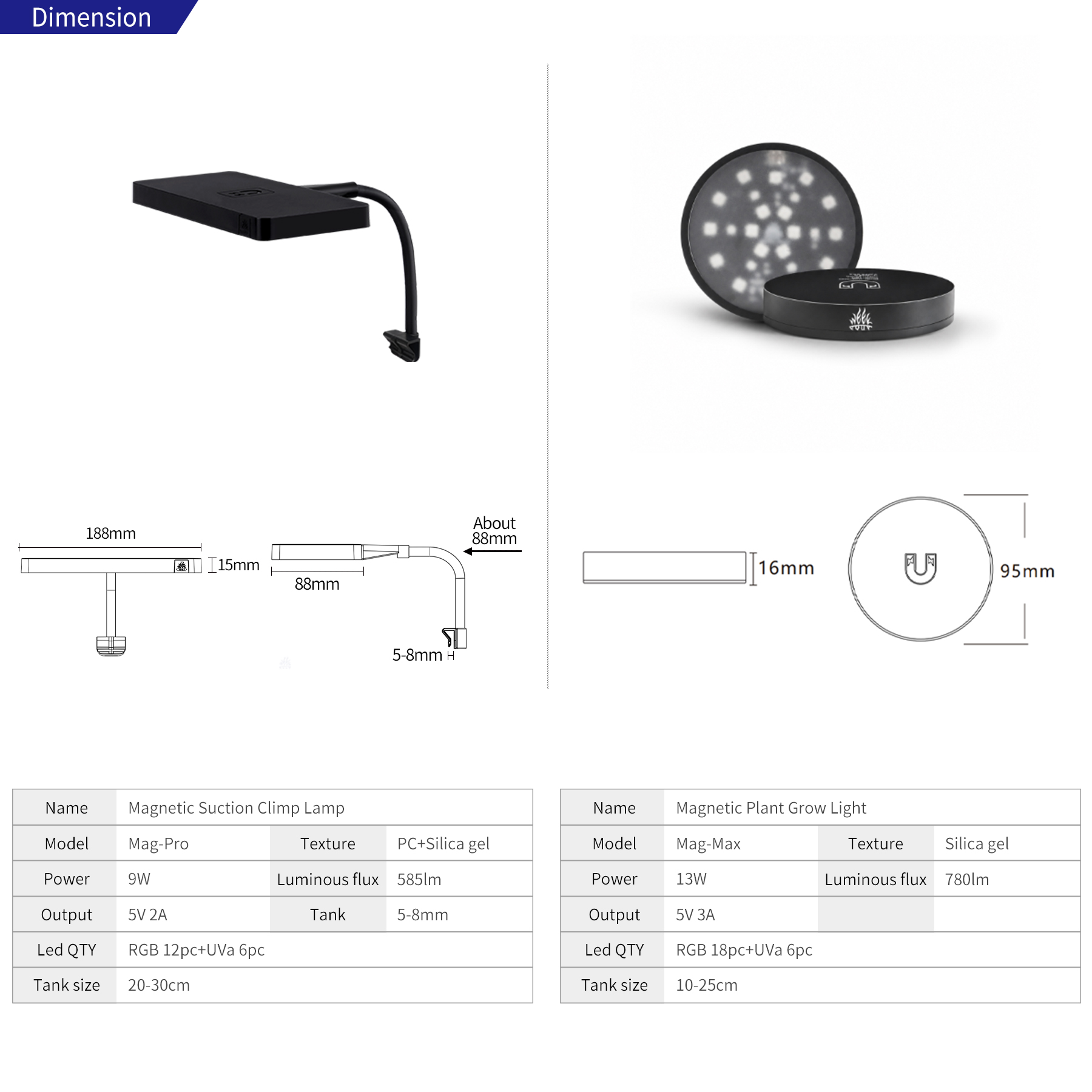 WEEK AQUA Mag-Pro Mag-Max 나노 R - Aquarium Marine Lights 리뷰 및 가격