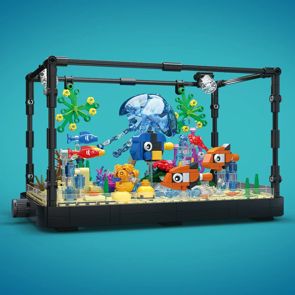 조명이 포함된 어항 빌딩 블록 세트, 수족관, 해양 거 - Ocean Aquarium 리뷰 및 가격