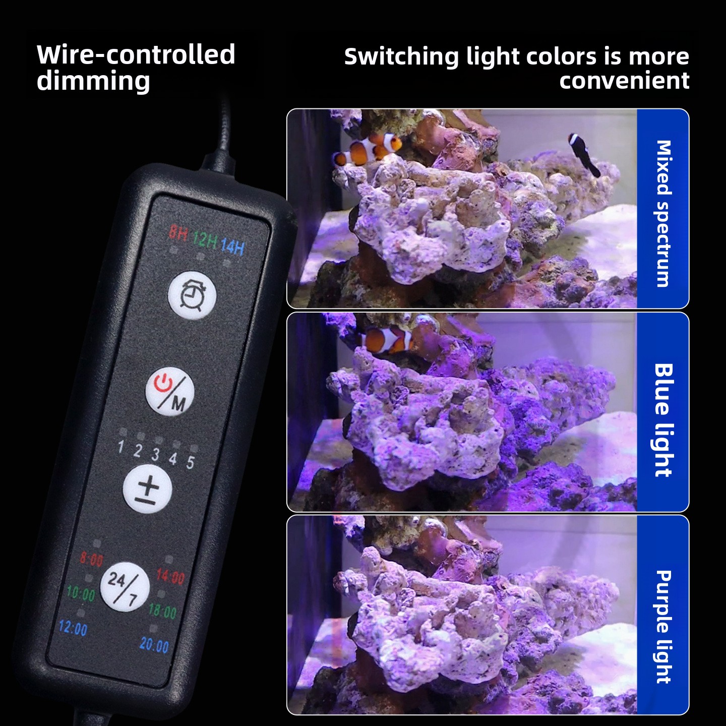 심해용 스펙트럼 지능형 산호등(UV 자극 형광 단백질  - Reef Lighting 리뷰 및 가격