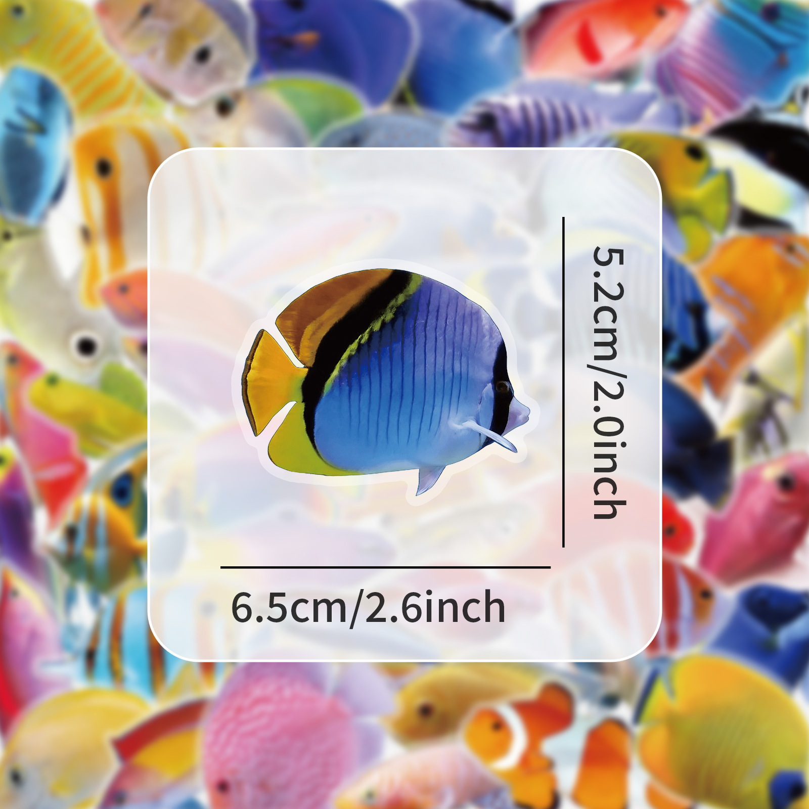 50-100PCS 투명 PET 산호 물고기 스티커 만화 - Marine Coral 리뷰 및 가격