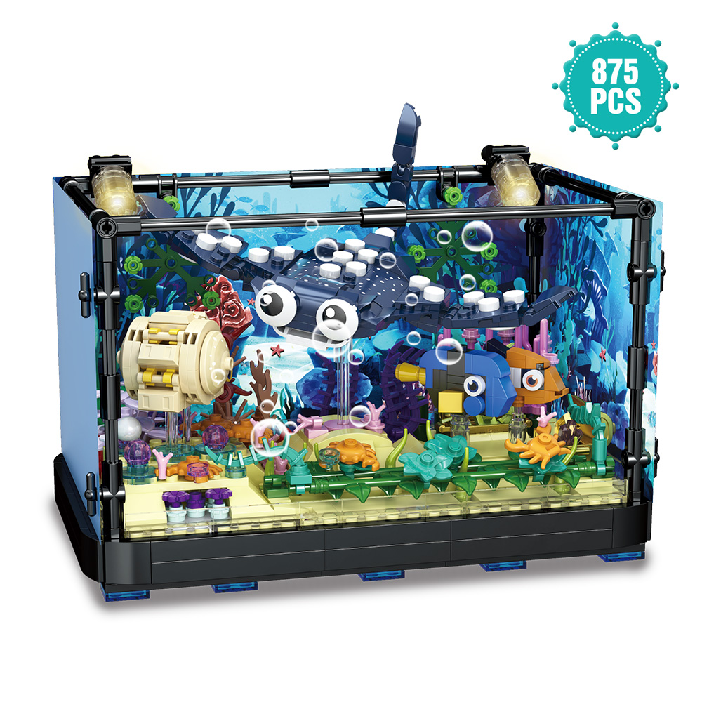 조명이 포함된 어항 블록 세트, 수족관, 해양 생물,  - Marine Aquarium Cube 리뷰 및 가격
