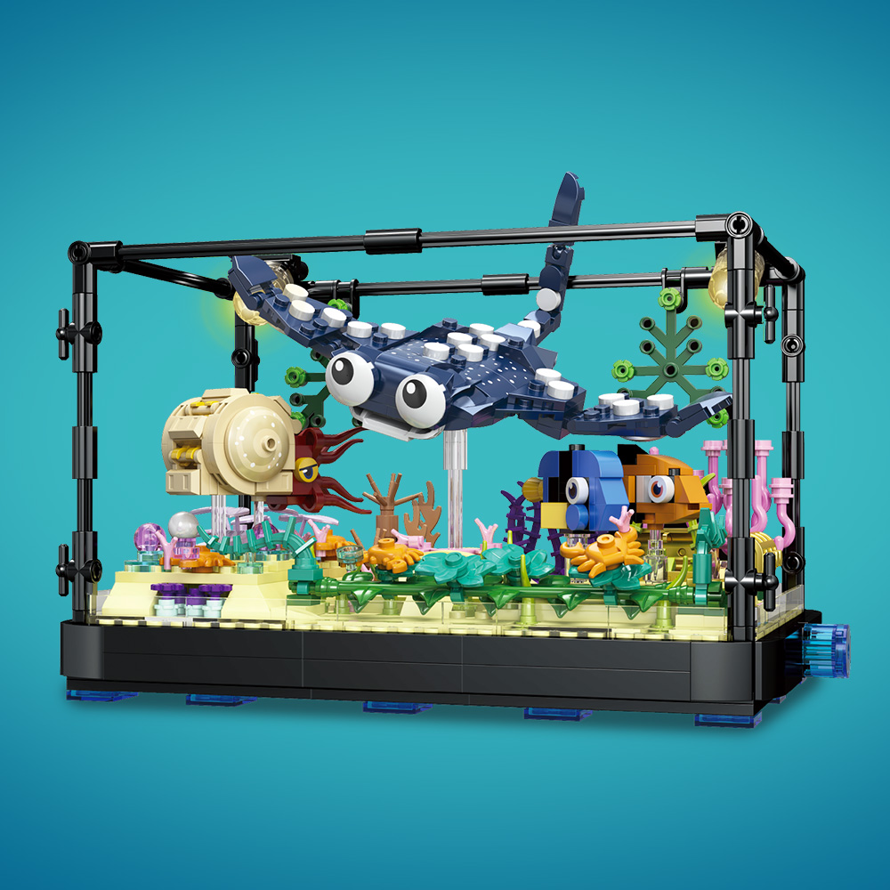 조명이 포함된 어항 블록 세트, 수족관, 해양 생물,  - Marine Aquarium Cube 리뷰 및 가격