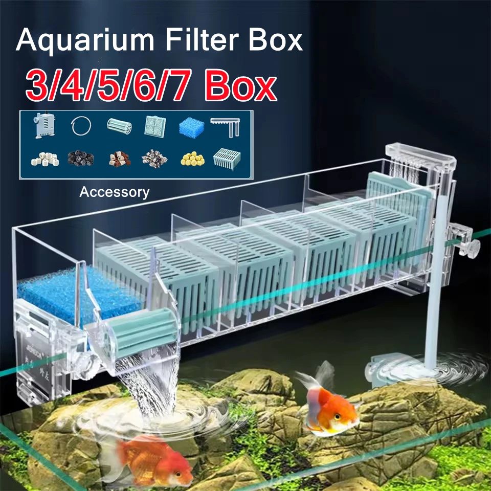 220V 수족관 벽걸이 형 폭포 필터 롤러, 순환 산소 - Reef Tank Filter 리뷰 및 가격