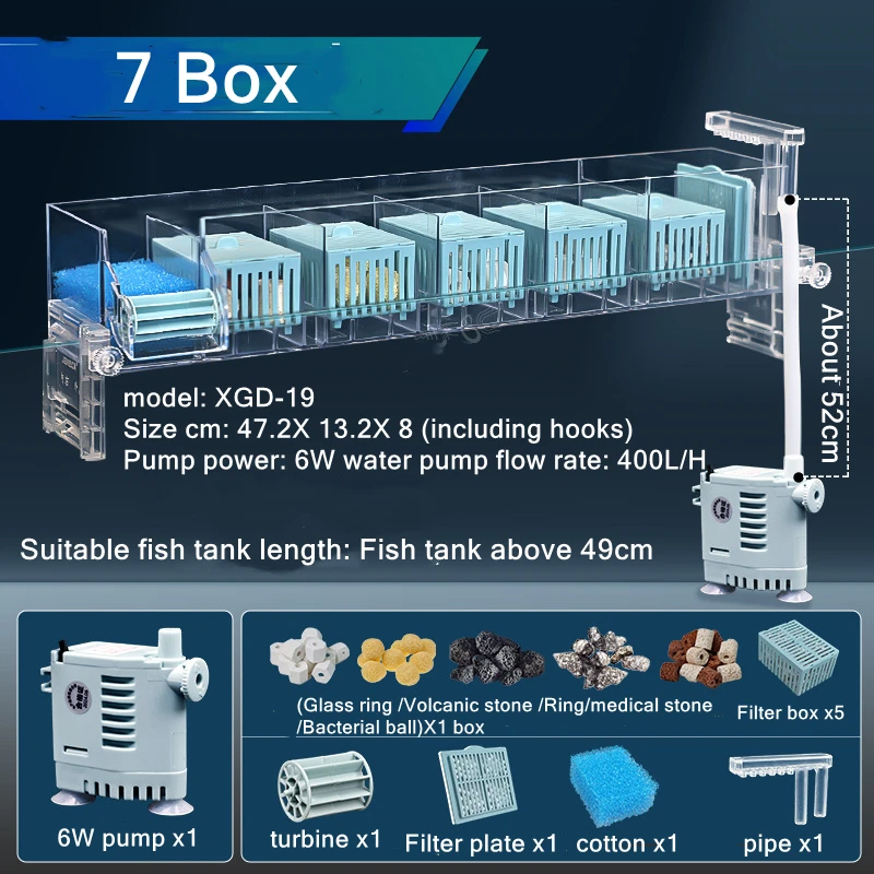 220V 수족관 벽걸이 형 폭포 필터 롤러, 순환 산소 - Reef Tank Filter 리뷰 및 가격